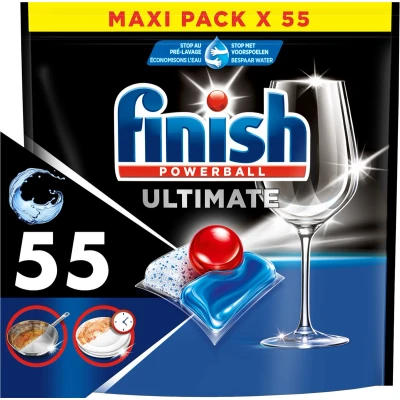 Afbeelding van Finish Ultimate All in One Regular Vaatwastabletten 55 Capsules