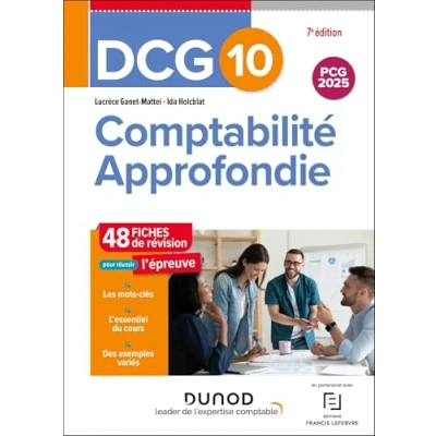 Afbeelding van DCG 10 COMPTABILITE APPROFONDIE FICHES DE REVISION 2025 202