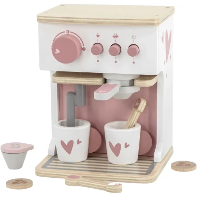 Afbeelding van Label Houten Espresso Machine Speelgoed Roze