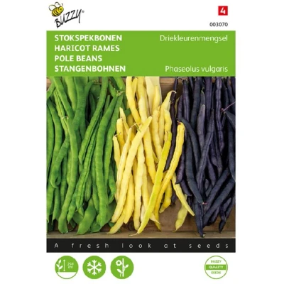 Afbeelding van Zaden stokspekbonenmengsel 3 kleuren 25g Buzzy