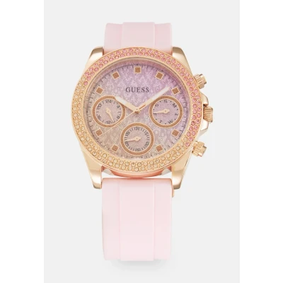 Afbeelding van Guess Sparkling PINK Chronograaf Rose goldcoloured, Dames, Maat: One Size, gold coloured