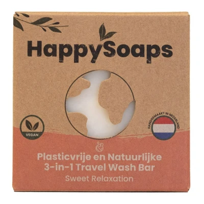 Afbeelding van Happysoaps 3 In 1 Travel Wash Bar Sweet Relaxation