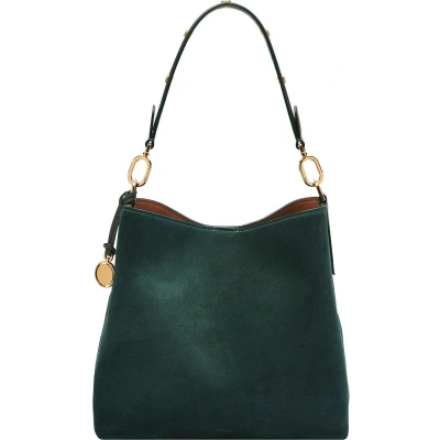 Afbeelding van FOSSIL Schoudertas Jessie Bucket Bag Viridian Suede Groen