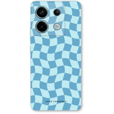 Afbeelding van Case Company® hoesje geschikt voor Xiaomi Redmi Note 13 Pro 5G Grid Blauw Soft Cover Telefoonhoesje Bescherming aan alle Kanten en Schermrand