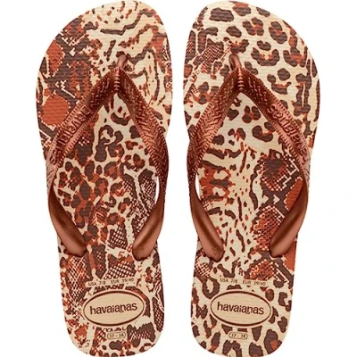 Afbeelding van Havaianas Dierentop, teenslippers voor dames, Zandgrijs metallic koper