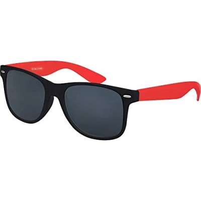 Afbeelding van Nerd zonnebril UV400 CAT 3 CE rubber retro stijl uniseks vintage bril met veerscharnier voor vrouwen mannen (verschillend)