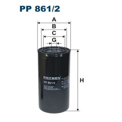 Afbeelding van FILTRON PP 861/2 Brandstoffilter Opschroeffilter DAF: 75, F 1100