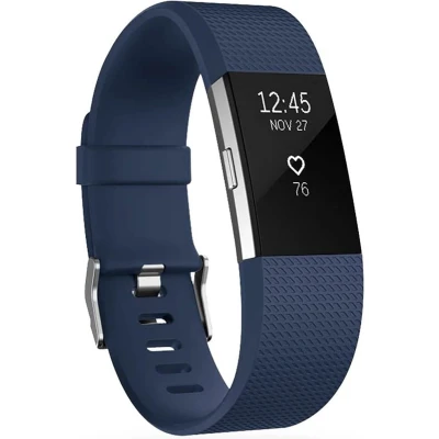 Afbeelding van iMoshion bandje Geschikt voor Fitbit Charge 2 Siliconen Donkerblauw
