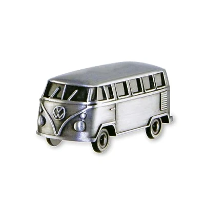 Afbeelding van BRISA VW Collection Volkswagen koelkastmagneet prikbord in de bus T1 Bulli 3D Mini model (Classic Bus/antiek zilver)