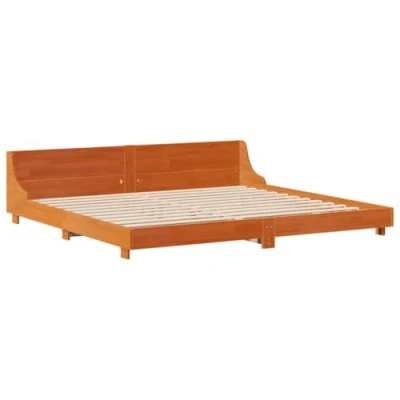 Afbeelding van vidaXL Bedframe zonder matras massief grenenhout wasbruin 200x200 cm