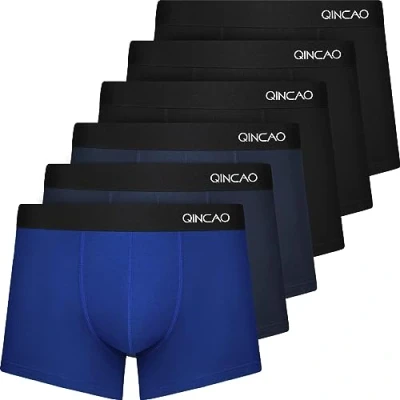 Afbeelding van QINCAO heren boxershort set van 6 katoenen boxershorts maten S, M, L, XL, XXL, XXXL