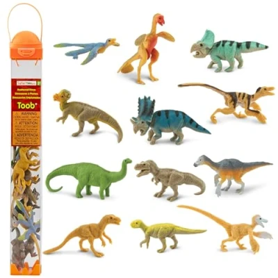 Afbeelding van Safari 681904 figuur tube dinosaurussen met veren