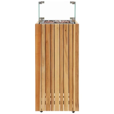 Afbeelding van Cosipillar square sfeerhaard teak