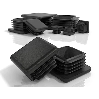 Afbeelding van PD® Lamellenstoppen 40x40 mm voor vierkante buis, doppen van PE kunststof, stoelpootdop, buisstop metalen buizen, stoelen, banken, tafels en planken, 10 stuks.