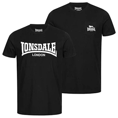 Afbeelding van Lonsdale T Shirt Sussex normale Passform Doppelpack Black 3XL