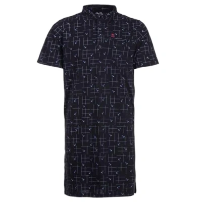 Afbeelding van Henry Terre Nachthemd voor heren, korte mouwen, geruit, borstzak, knoopsluiting, maat M 3XL, Navy Blauw