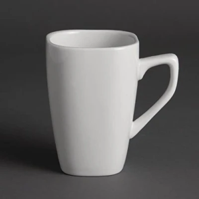 Afbeelding van Olympia Whiteware vierkante mok 28,5cl (12 stuks)