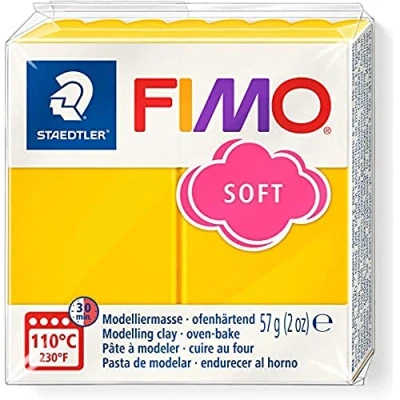 Image de STAEDTLER 8020 16 ST Bloc Fimo Soft Pâte à modeler Jaune soleil 57 g