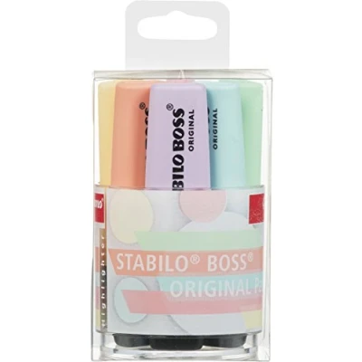 Afbeelding van STABILO BOSS ORIGINAL Pastel Markeerstift Bureauset Inhoud 6 Kleuren
