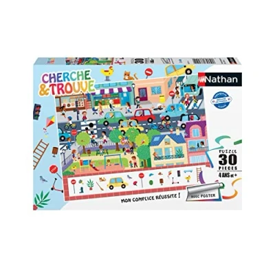 Image de Puzzle enfant 30 pièces Nathan En ville Cherche et trouve