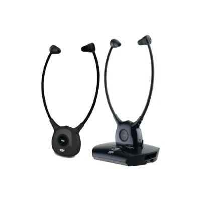 Afbeelding van Draadloze TV/HIFI headsets CGV DOLFIN ONYX DUO Hoorassistent Geïntegreerde microfoon Lichtgewicht