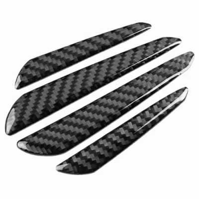 Afbeelding van 4 Stuks Universele Auto Deur Randbescherming Trim Bumper Beschermingsstrips Cover Koolstofvezel