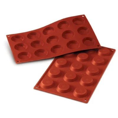 Image de Silikomart 20.013.00.0060 sf013 moule forme tartelette 15 cavités silicone terre cuite