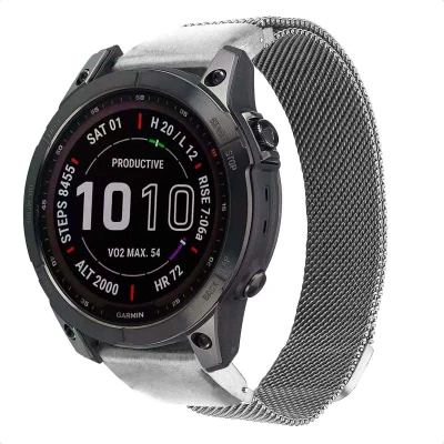 Afbeelding van imoshion QuickFit® Milanees bandje voor de Garmin Watch 20 mm aansluiting Zilver