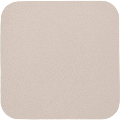 Afbeelding van Jay Hill Onderzetters Vegan leer Bruin / Zand dubbelzijdig 10 x cm 6 stuks