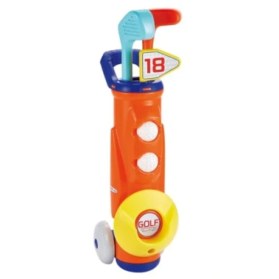 Afbeelding van écoiffier Golfset Met Trolley 51 Cm 7 delig Oranje