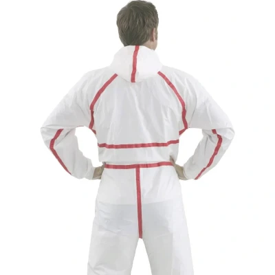 Afbeelding van 3M 4565L Beschermend pak model 4565 Maat=L Wit, Rood