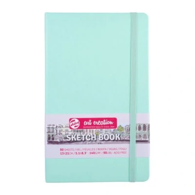 Image de Carnet croquis 13x21cm 80 feuilles 140g vert menthe Royal Talens