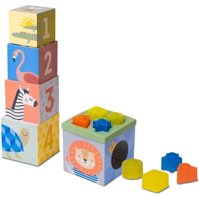 Afbeelding van Taf Toys Stapelblokken Savannah Junior 14 Cm Karton 13 delig