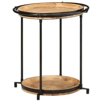 Afbeelding van vidaXL Bijzettafel Ø55x60 cm massief mangohout