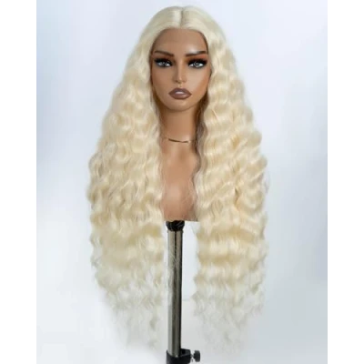 Afbeelding van Style Icon Synthetische Kant Voorkant Pruiken 76 cm Lange Golvende Midden Deel Baby Haar Hittebestendige Vezel