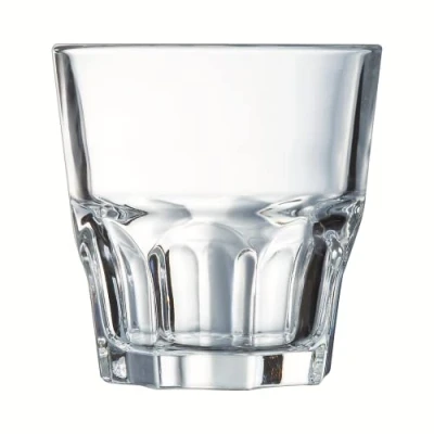 Afbeelding van Arcoroc Granity collectie 6 glazen laag 20 cl van stapelbaar gehard glas modern design, ideaal voor cocktailparty&#039;s Gemaakt in Frankrijk Versterkte verpakking, geschikt online verkoop