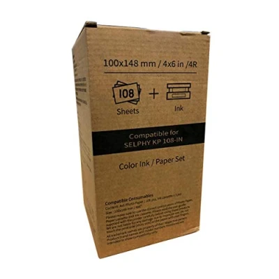 Afbeelding van Hiti Cartridge en papier voor Canon Selphy CP1200 CP1300 CP1000 CP910 CP900 100 x 148 mm / 3 linten + 108 vellen fotopapier, 1, 4 kleuren
