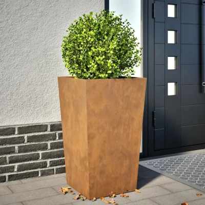 Afbeelding van vidaXL Plantenbak 45x45x75 cm cortenstaal