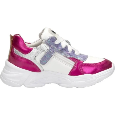 Afbeelding van Keq laag Sneakers voor kinderen, Maat: 23, Fuchsia Leer/ synthetisch