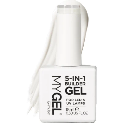 Afbeelding van Mylee 5 in 1 Builder Versterkende Gel 15ml [White] UV/LED Nagellak Voor Harde Sterke Nageltips &amp; Verlengingen, Nail Art Decoraties, Stickers Juwelen, Professionele Manicure Herstellen