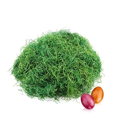 Afbeelding van COM FOUR® 200 g groen paasgras voor paasmanden, paasdecoraties handwerk, houtwol paasmanden (set5, paasgras, g)