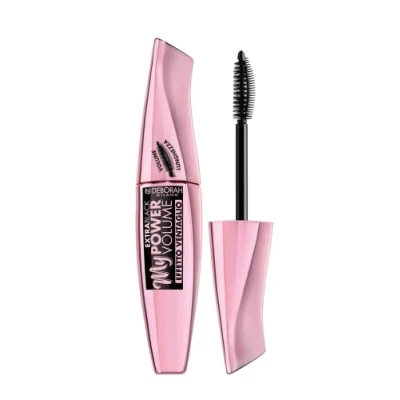 Afbeelding van Deborah Milano My Power Volume Extra Black Cille Mascara, dikker, gebogen en langwerpig waaiereffect