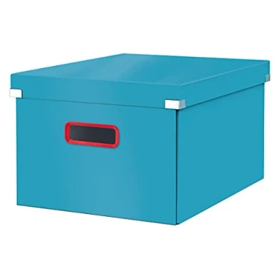 Image de Leitz Click &amp; Store WOW Boîte de rangement médias, pour ranger et transporter des documents A4 objets taille moyenne, adaptée à la maison au bureau, bleu calme, 53480061