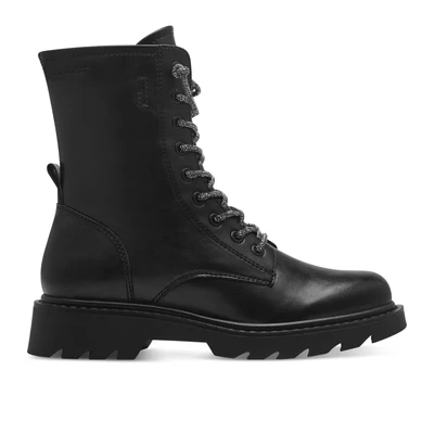 Afbeelding van Tamaris Veterboots, Dames, Maat: 39, Black/glam Hoogwaardig imitatieleer