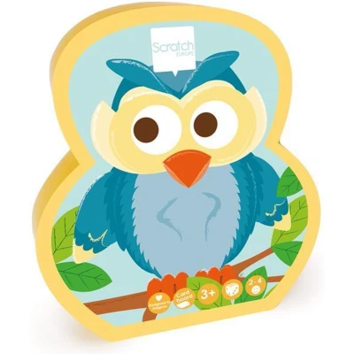 Afbeelding van Scratch Vormenpuzzel Junior 12,5 X 14 Cm Karton Geel/blauw