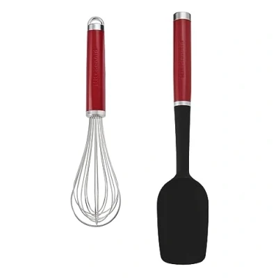 Afbeelding van KitchenAid KQG463OHERE 2 delige kookset, empire rood, siliconen