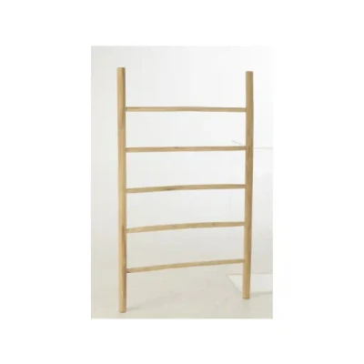 Afbeelding van J Line decoratie Ladder 5 Treden hout naturel