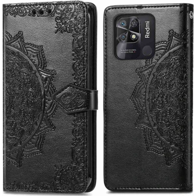 Afbeelding van iMoshion Hoesje Geschikt voor Xiaomi Redmi 10C Met Pasjeshouder Luxe Bookcase Zwart