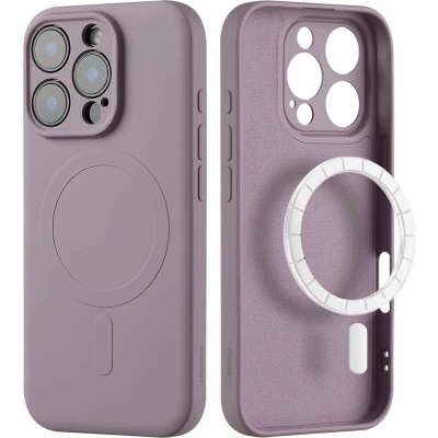 Afbeelding van imoshion Hoesje Geschikt voor iPhone 16 Pro Max Siliconen Color Backcover MagSafe Paars