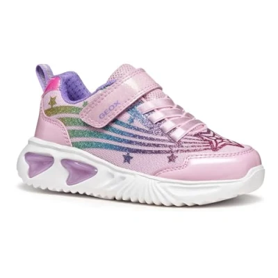 Afbeelding van Geox Sneakers laag pink/multicoloured voor kinderen, Maat: 27, Pink/multi coloured Textiel/ synthetisch